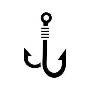 Fishing Hook Icon - Simple Vector Illustration