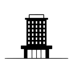 Black Building Silhouette Icon