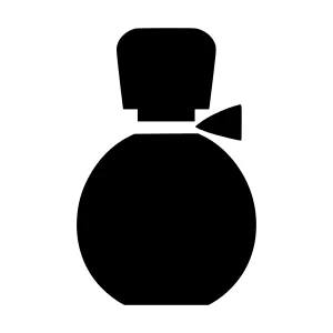 Perfume Bottle Icon - Black Silhouette