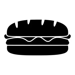 Black Silhouette Hamburger Icon