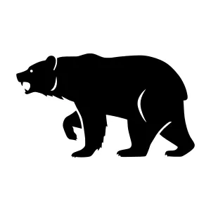 Silhouette Bear Graphic Vector Illustration