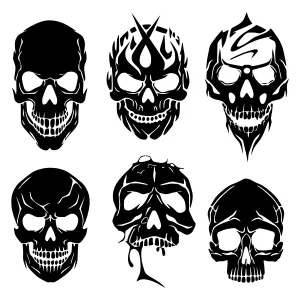 Black Skull Collection - Vector Graphic Set