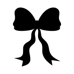 Black Ribbon Bow Silhouette
