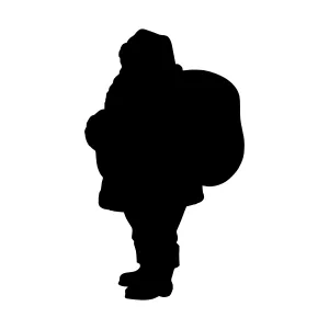 Santa Claus Silhouette Vector Illustration