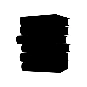 Stack of Books - Minimalist Silhouette