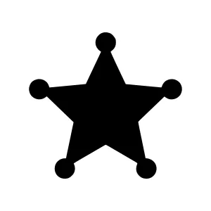 Black Star Icon - Vector Illustration