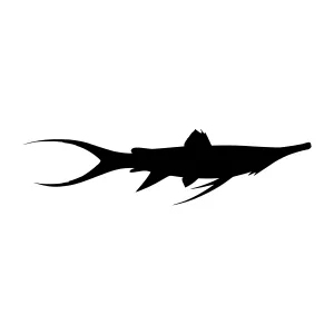Silhouetted Fish Silhouette - Minimalist Vector