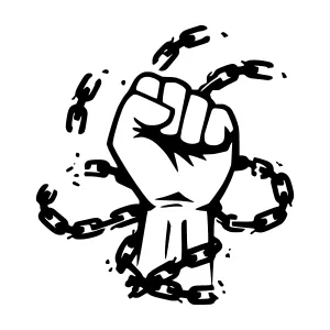 Breaking Chains - Vector Illustration