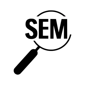 SEM Marketing Magnifying Glass Icon