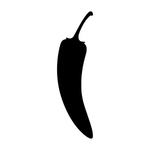 Black Chili Pepper Silhouette