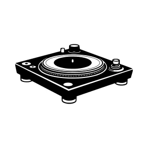 Vinyl Record Player Silhouette