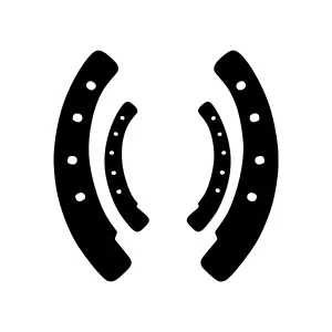 Black Horse Shoes Icon - Vector Illustration