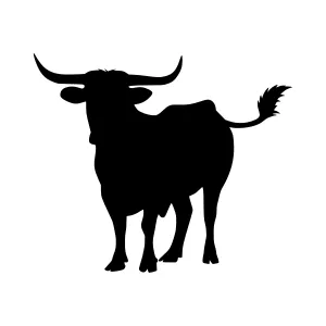 Bull Silhouette Vector Illustration