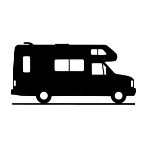 Silhouette RV Camper Van Travel Icon