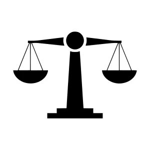 Scales of Justice Icon - Vector Illustration