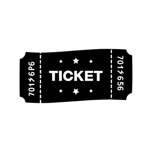 Black Ticket Stub Vector Illustration