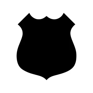 Shield Icon - Black Silhouette