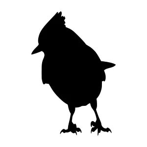 Black Bird Silhouette Vector Graphic