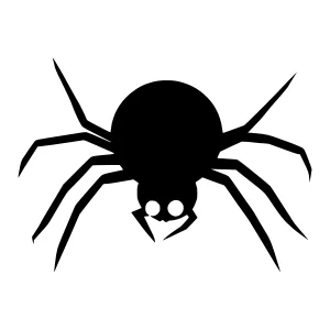 Black Spider Silhouette Vector Graphic