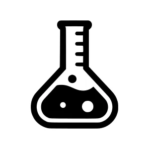 Laboratory Flask Icon - Scientific Illustration