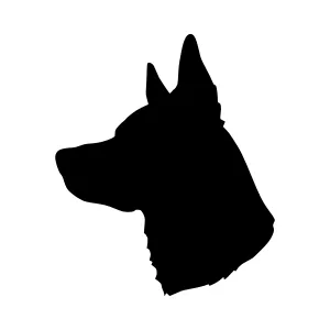 Dog Silhouette Vector Graphic
