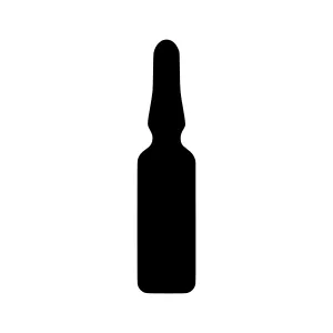 Bottle Silhouette Icon - Black on White