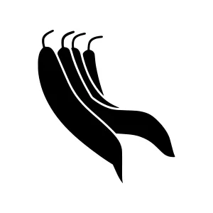 Black Chili Peppers Silhouette Icon