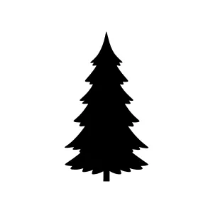 Black Tree Silhouette Icon