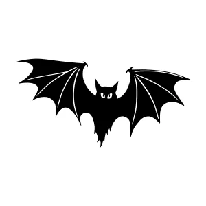 Black Bat Silhouette Vector Illustration
