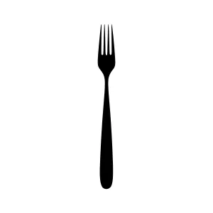 Black Fork Icon - Simple Line Art