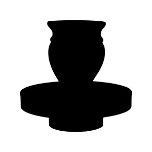 Black Ceramic Vase Silhouette