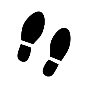 Footprints Silhouette - Vector Icon