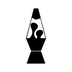 Black Lava Lamp Icon - Minimalist Silhouette