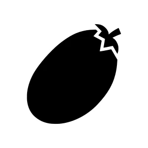 Black Egg Icon - Simple Vector Illustration