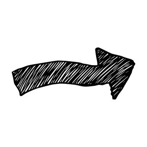Hand Drawn Arrow Sketch - Directional Indicator