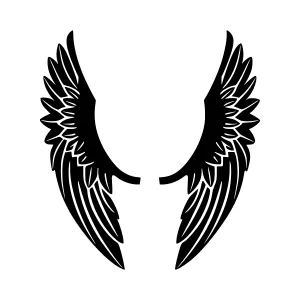 Black Angel Wings Silhouette