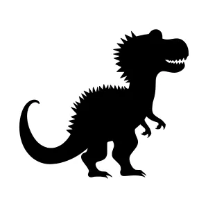 Black Silhouette Dinosaur Illustration