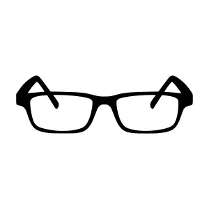 Black Glasses Icon - Vector Illustration