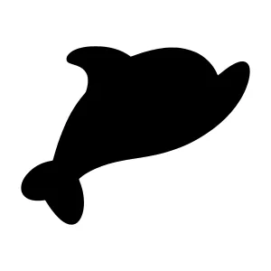 Silhouette Dolphin Vector Icon