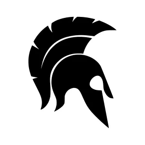 Spartan Helmet Silhouette Icon