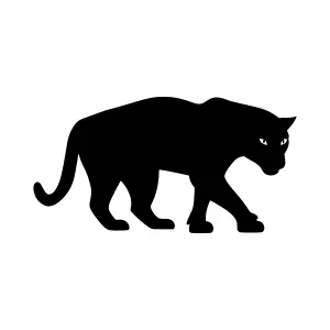 Black Panther Silhouette Vector Illustration