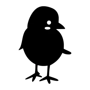 Black Silhouette Chick Illustration