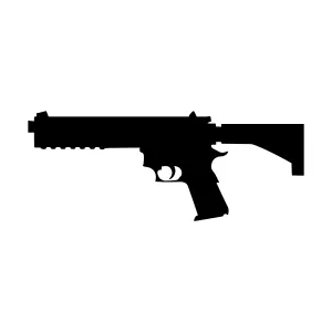 Black Silhouette Rifle Gun Vector Illustration