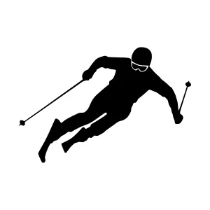 Silhouette Ski Racer - Winter Sports Icon