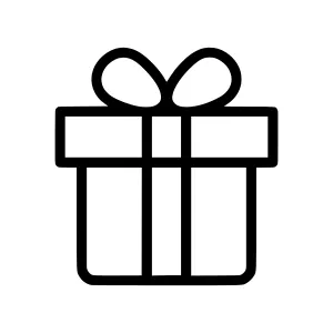 Gift Box Icon - Simple Line Art