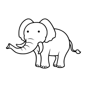 Cute Cartoon Elephant Illustration