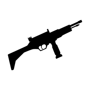 Silhouette Black Rifle Gun Vector Illustration