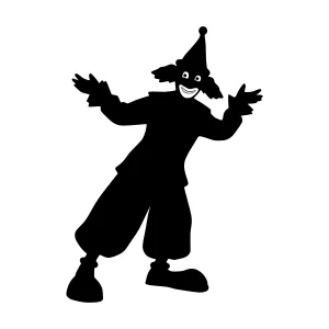 Silhouette Clown Vector Illustration