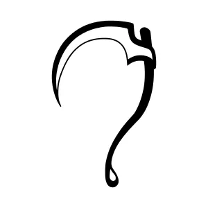Vintage Reaper Silhouette Icon