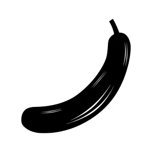 Black Banana Icon - Vector Illustration